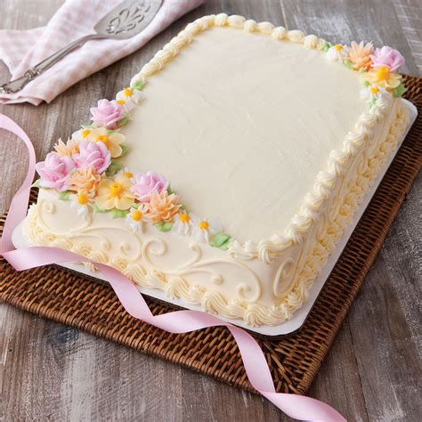 Products Cakes Floralcrescentsheet Cake Cake Decorating Sheet Cake