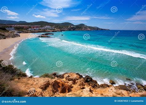 Cala Tarida In Ibiza Beach At Balearic Islands Stock Image Image Of