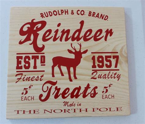 Reindeer Treats Custom Holiday Christmas Sign Christmas Signs