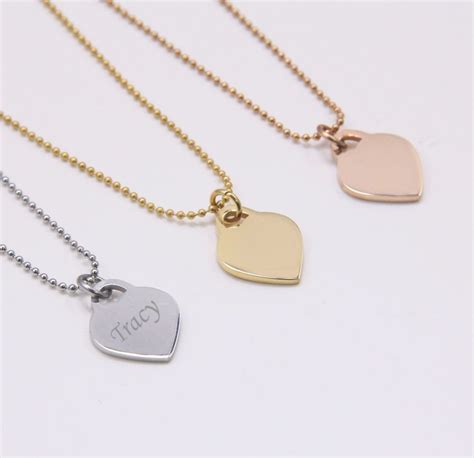 Personalized Stainless Steel Small Heart Pendant