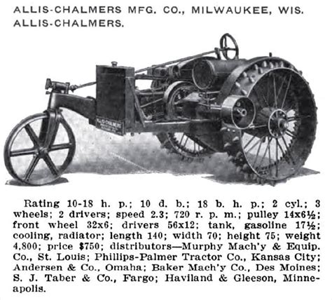 Allis Chalmers Manufacturing Co 1916 Image Allis Chalmers Mfg Co