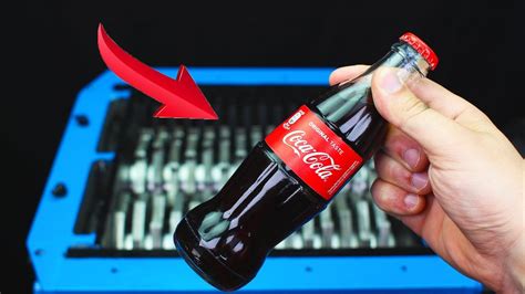 Shredding Glass Coca Cola Bottle Youtube