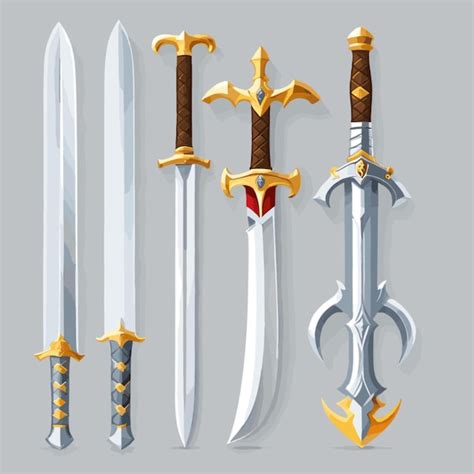 Premium Vector Swords And Blades Vector