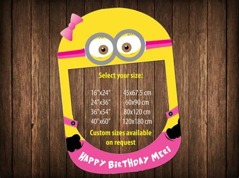 Birthday Minion Party Photobooth Prop Minions Party Supplies Digital
