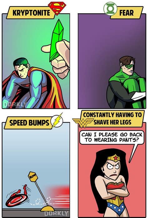 Dorkly Comic The 5 Greatest Weaknesses Of Dc Superheroes Geeks Are