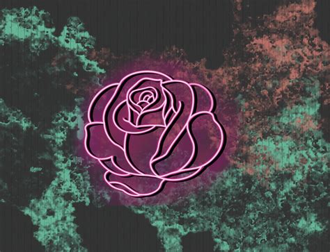 Neon Rose In Purple Nft On Solsea