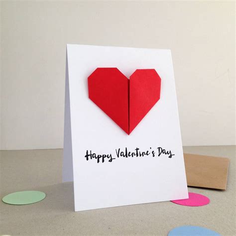 Personalised Origami Heart Valentines Day Card By Louise Mclaren