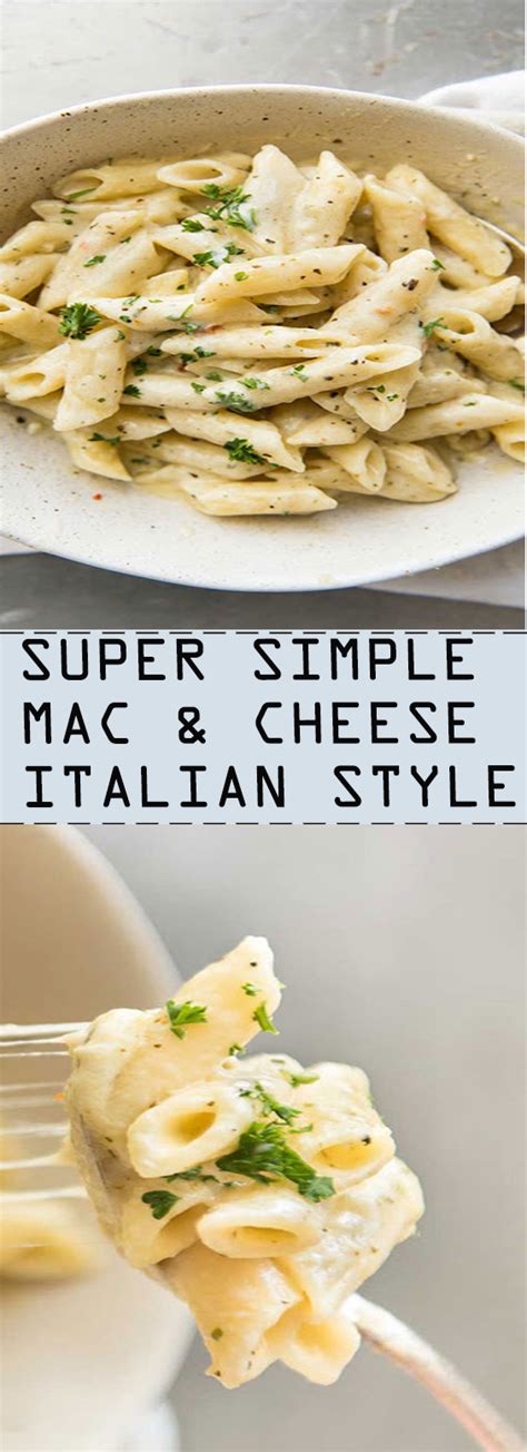 Make the recipe with macaroni or other pasta shapes. Super Simple Mac & Cheese Italian Style is a go to recipe ...