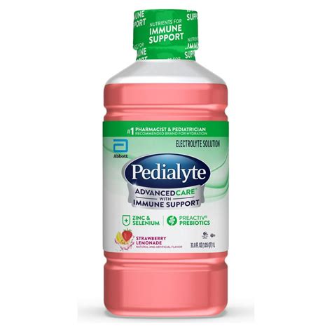 Pedialyte Advancedcare Electrolyte Solution Strawberry 12 Fl Oz