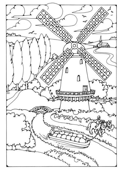 Coloring page Windmill img 18451. Coloring pages, Coloring book