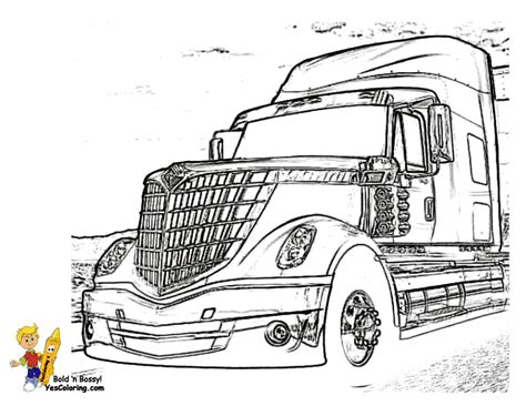 18 Wheeler Coloring Pages Olgaaral