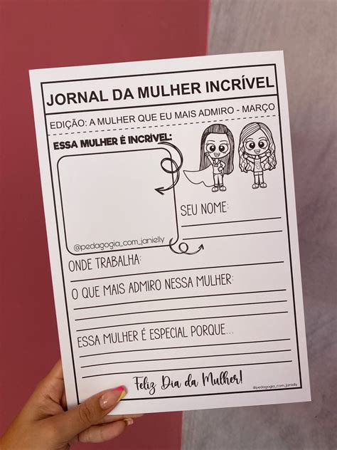 Arquivo Atividade Jornal Dia Da Mulher Educa Market