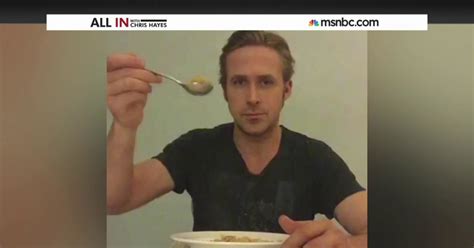 Ryan Gosling Eats His Cereal Pays Homage