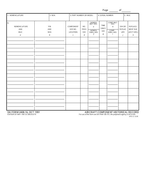 Da Form 2408 16 Fill Out Sign Online And Download Fillable Pdf