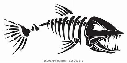 Fish Skeleton Bones Shutterstock Bone Vectors Tattoo
