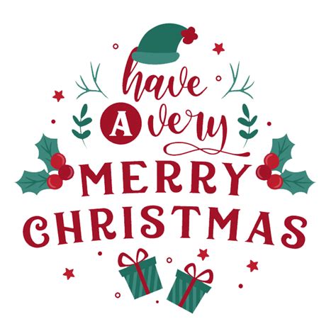 Free & Cute Merry Christmas Clipart For Your Holiday Decorations - Tulamama
