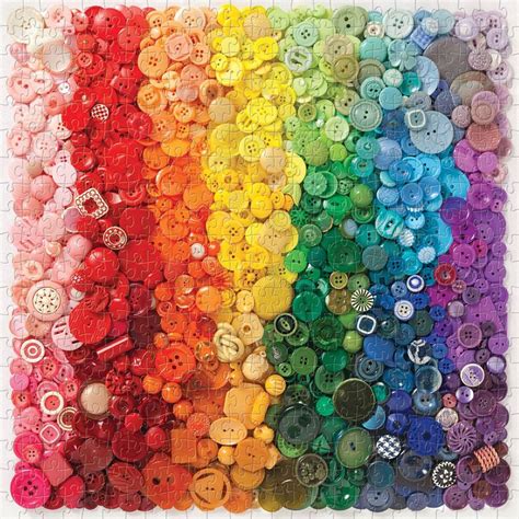 Galison Rainbow Buttons 500 Piece Jigsaw Hus And Hem