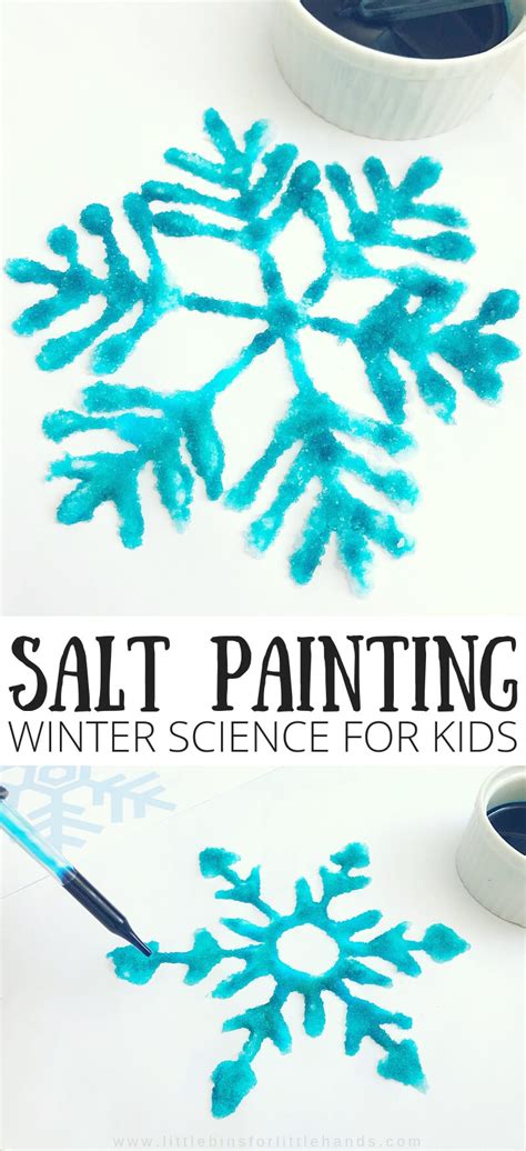 Salt Painting Snowflakes Creative Art