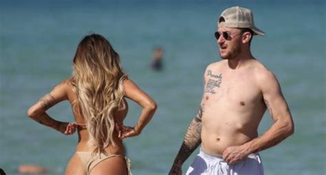 Johnny Manziel Spotted At The Beach With Ig Model Kenzie Werner After
