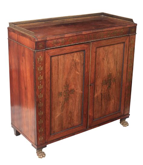 brass inlaid rosewood side cabinet 1 of 15 traditional console tables cabinets for sale