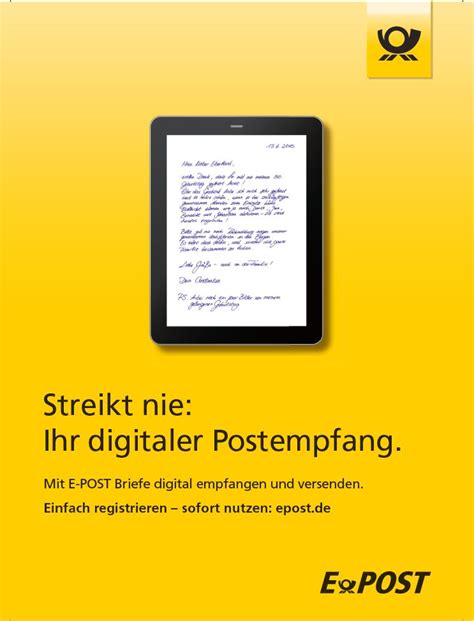 Jetzt einen unserer 21 deutsche post gutscheine einlösen! E-Post: Wie die Post den Streik zur Werbung in eigener Sache nutzt