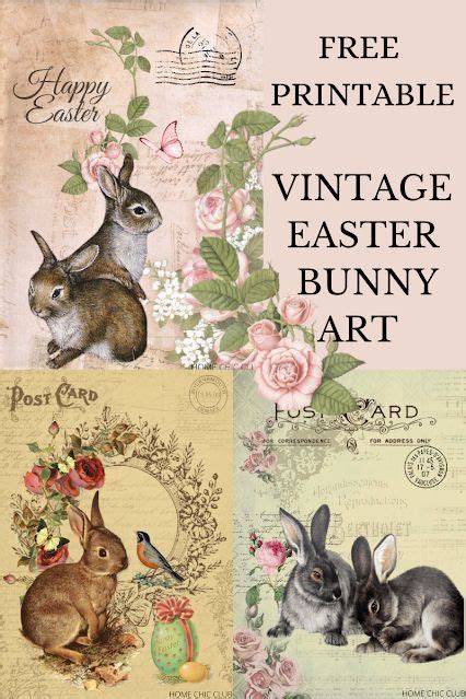 Home Chic Club Free Printable Easter Bunny Art Easter Prints
