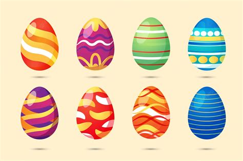 premium vector easter day egg collection