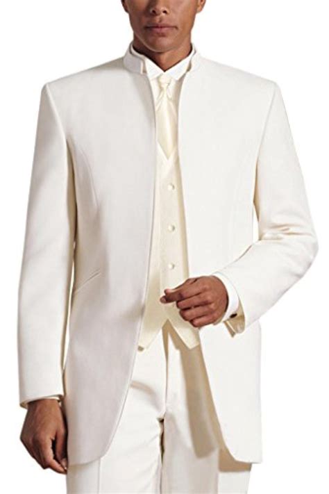 Regular 40 waist suits & blazers for men. CMDC Men's Pure Ivory Collar Three-piece Tuxedo Suits D244 ...