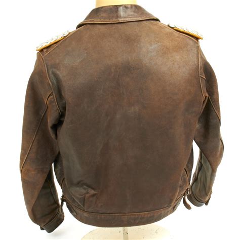 Original German Wwii Luftwaffe Officer Leather Flight Jacket