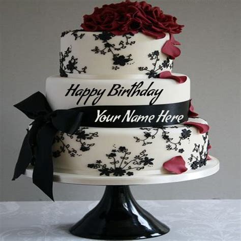 1536 x 2048 jpeg 279kb. Write Name On Birthday Cake Pic Wrapped By Ribbon.Happy ...