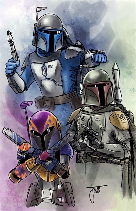 Star Wars Boba Fett Jango Fett Sabine Wren 11 X 17 Print · Art