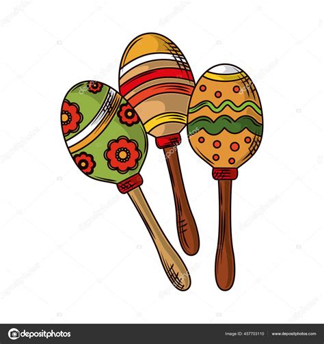 Mexican Maracas Music Stock Vector Image By ©stockgiu 457703110