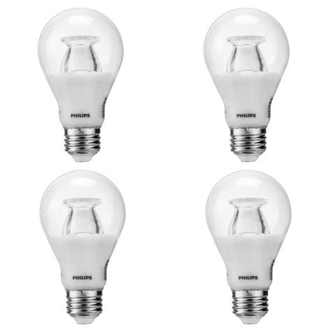 Philips Led Dimmable A19 Soft White Light Bulb With Warm Glow Effect 480 Lumen 2200 2700k 6