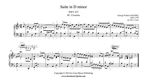 Handel Courante From Suite In D Minor Hwv Youtube
