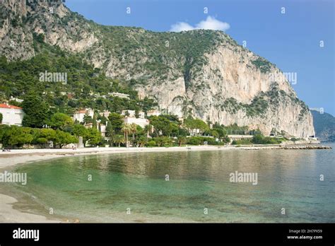 Petite Afrique Beach In Beaulieu Sur Mer On The French Riviera With