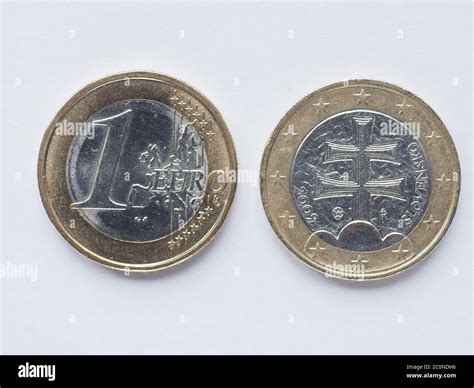 Slovak 1 Euro Coin Stock Photo Alamy