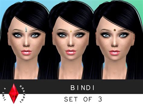 The Sims Resource Unisex Bindi Set Of 3