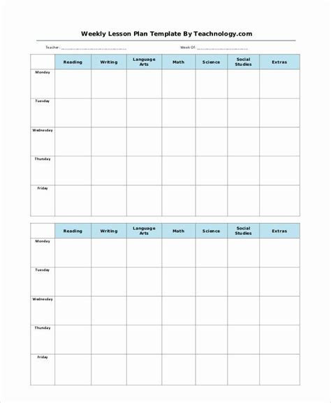 Monthly Lesson Plan Template In 2020 Lesson Plan Templates Printable