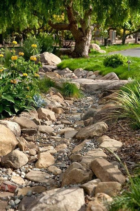 Inspiring Dry Riverbed And Creek Bed Landscaping Front Yard