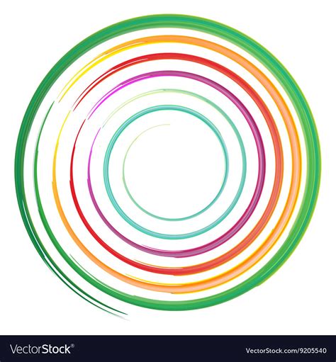 Watercolor Circles Rainbow Royalty Free Vector Image