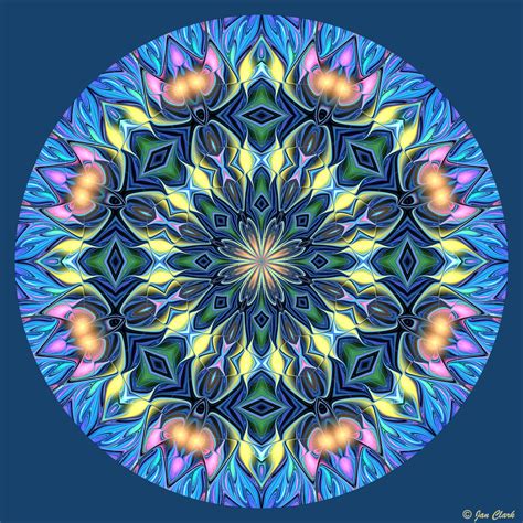 Blue Floral Mandala 4 By Janclark On Deviantart
