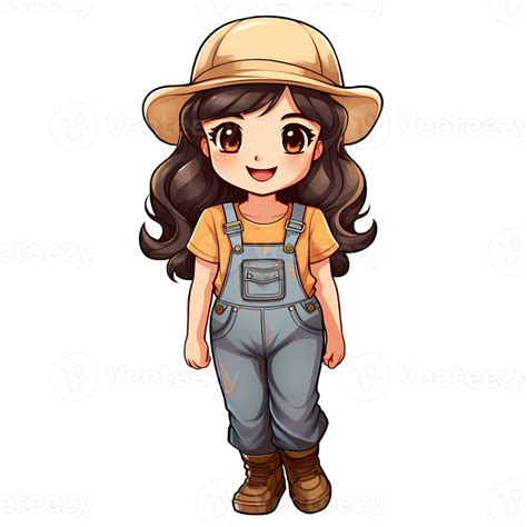 Cute Country Girl Clipart Illustration Ai Generative 27235495 Png