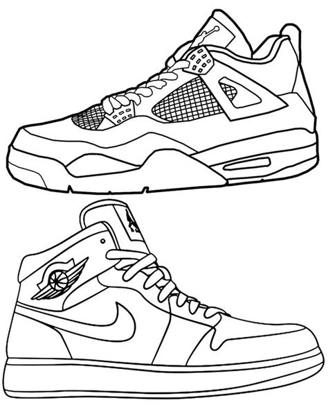 Nike Air Jordans Sneakers Coloring Page (FREE DOWNLOAD)