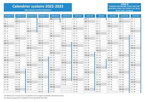 Vacances Scolaires 2022 2023 Zone B Calendrier Scolaire 2022 2023 De