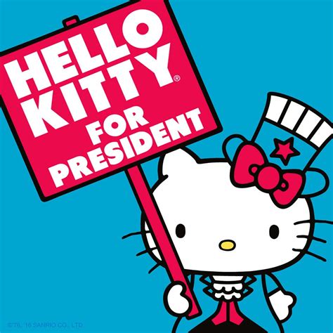 Hello Kitty announces her candidacy for President with some cool swag 