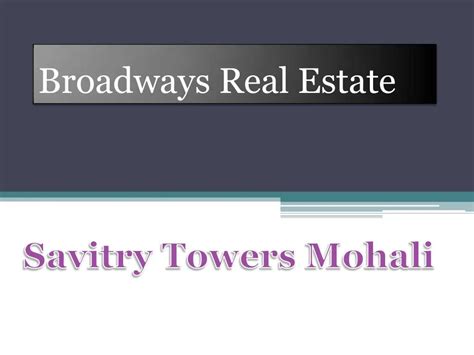 Ppt Savitry Towers Mohali 4bhk Flat At Sector 91 Savitry Towers