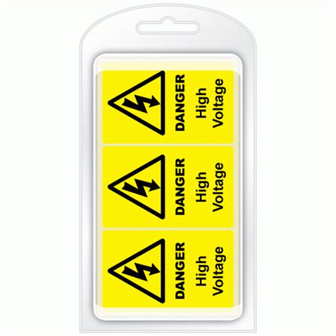 Large High Voltage Danger Labels Label Bar