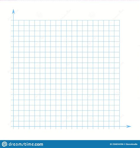 Grid Paper Mathematical Graph Cartesian Coordinate System With X Axis