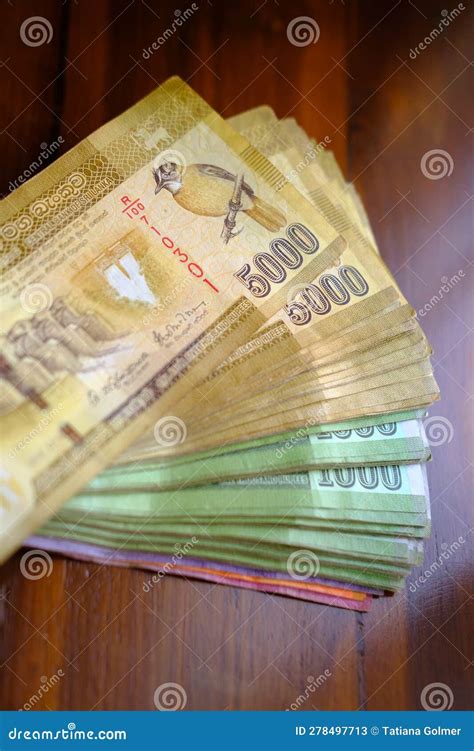 National Currency Of Sri Lanka Paper Money Bills 5000 Rupee Banknotes