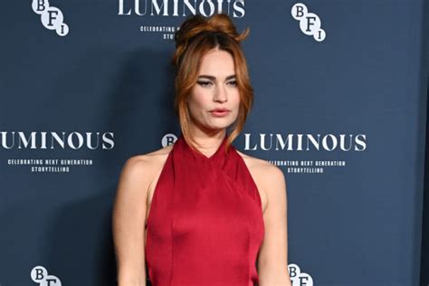 Lily James Is The Lady In Red For The Bfi Luminous Gala In London